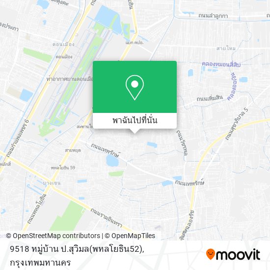 9518 หมู่บ้าน ป.สุวิมล(พหลโยธิน52) แผนที่