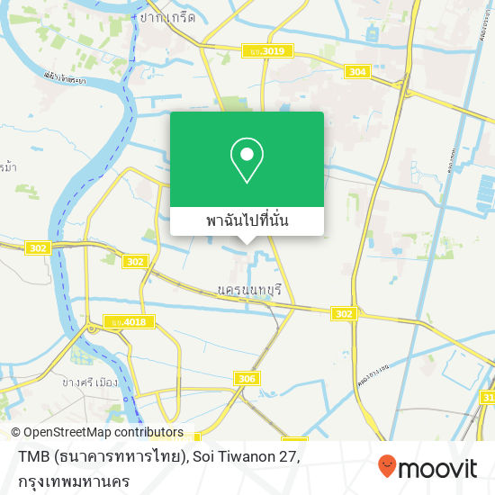 TMB (ธนาคารทหารไทย), Soi Tiwanon 27 แผนที่