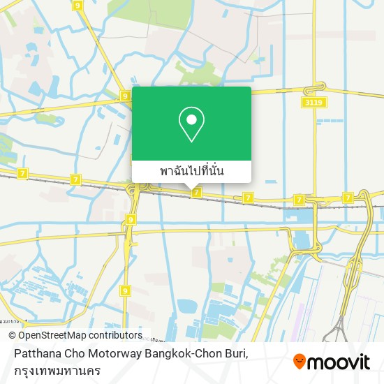 Patthana Cho Motorway Bangkok-Chon Buri แผนที่