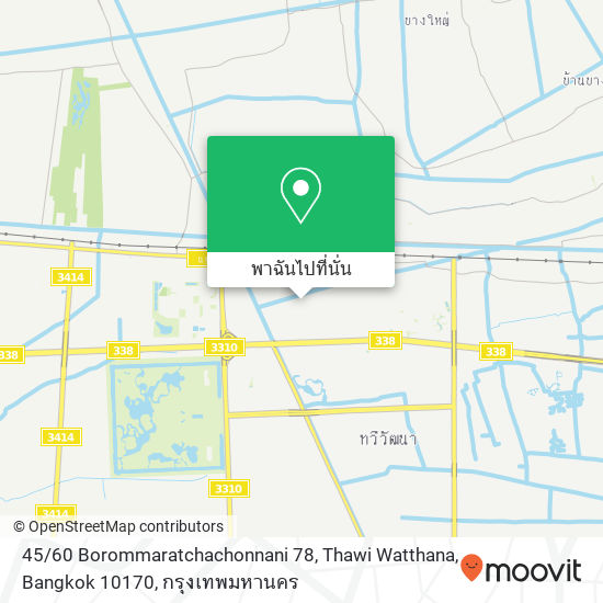 45 / 60 Borommaratchachonnani 78, Thawi Watthana, Bangkok 10170 แผนที่