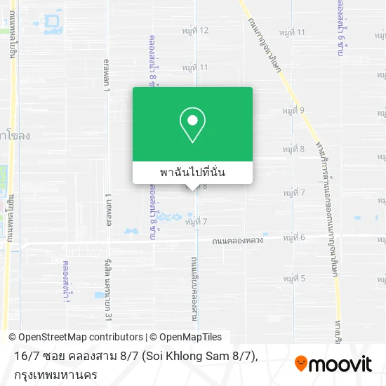 16 / 7 ซอย คลองสาม 8 / 7 (Soi Khlong Sam 8 / 7) แผนที่