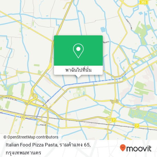 Italian Food Pizza Pasta, รามคำแหง 65 แผนที่