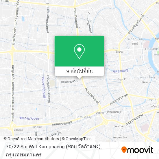 70 / 22 Soi Wat Kamphaeng (ซอย วัดกำแพง) แผนที่
