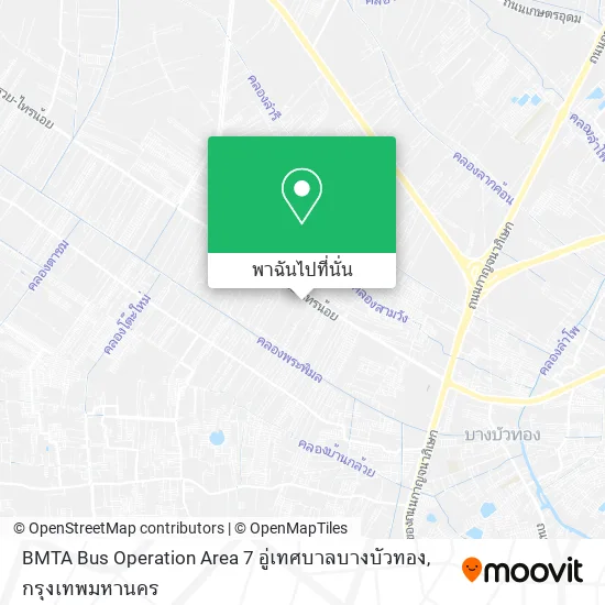 BMTA Bus Operation Area 7 อู่เทศบาลบางบัวทอง แผนที่