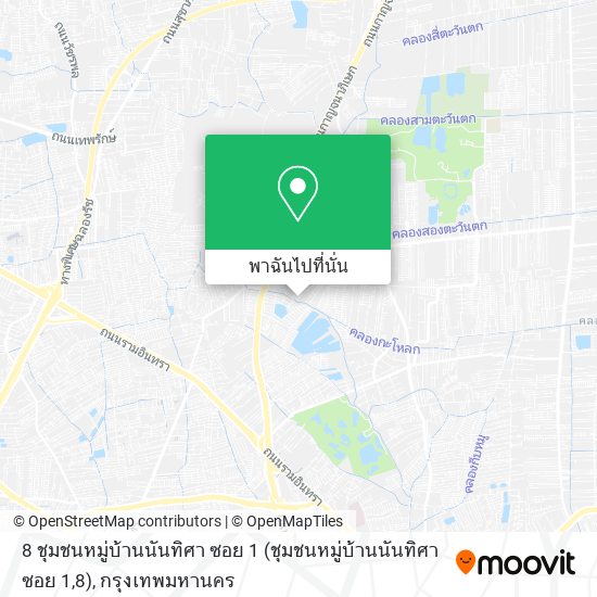 8 ชุมชนหมู่บ้านนันทิศา ซอย 1 (ชุมชนหมู่บ้านนันทิศา ซอย 1,8) แผนที่