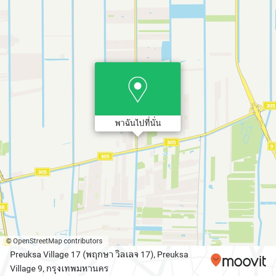 Preuksa Village 17 (พฤกษา วิลเลจ 17), Preuksa Village 9 แผนที่