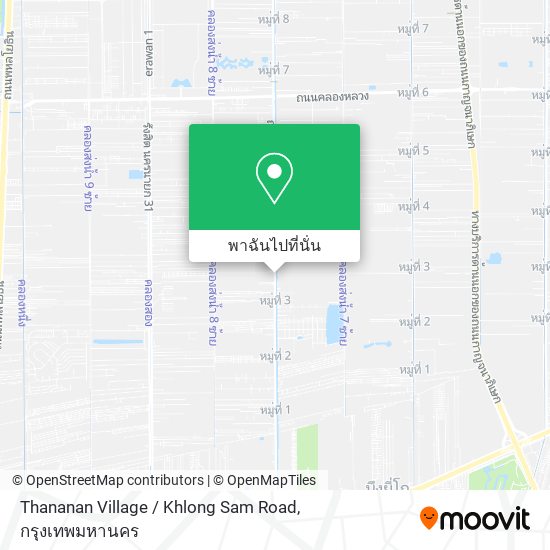 Thananan Village / Khlong Sam Road แผนที่