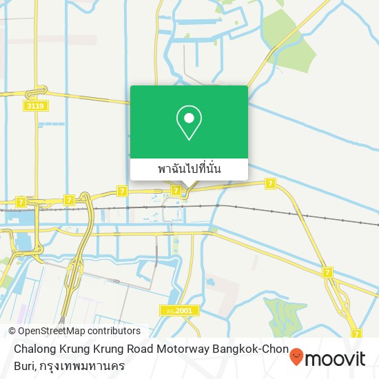 Chalong Krung Krung Road Motorway Bangkok-Chon Buri แผนที่