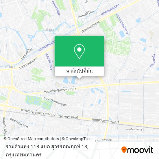 รามคำแหง 118 แยก สุวรรณพฤกษ์ 13 แผนที่