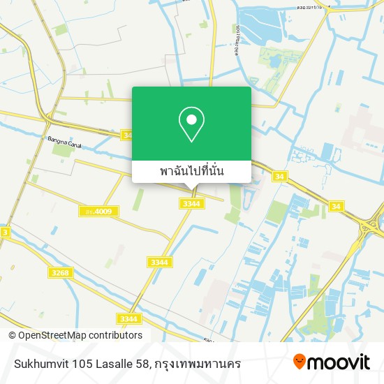 Sukhumvit 105 Lasalle 58 แผนที่