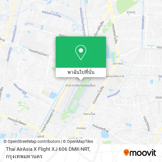 Thai AirAsia X Flight XJ 606 DMK-NRT แผนที่