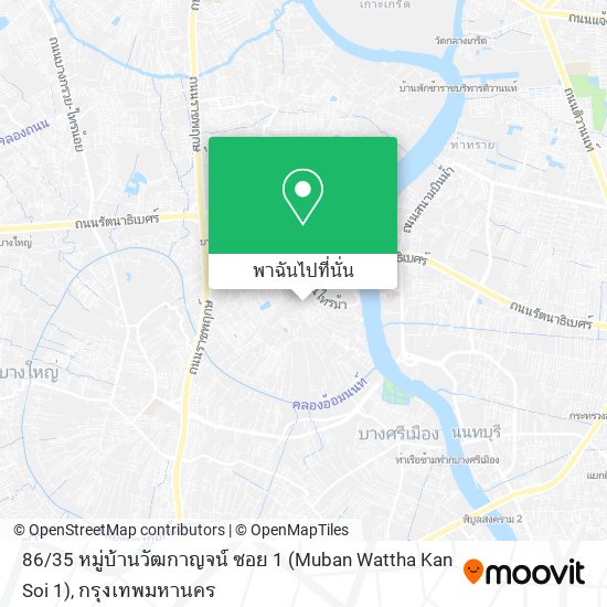 86 / 35 หมู่บ้านวัฒกาญจน์ ซอย 1 (Muban Wattha Kan Soi 1) แผนที่