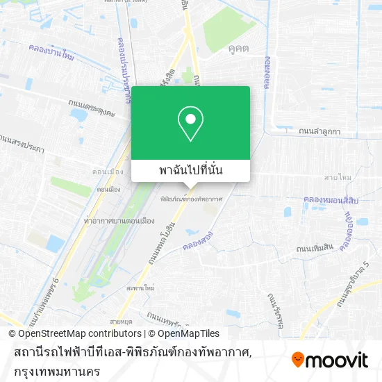 สถานีรถไฟฟ้าบีทีเอส-พิพิธภัณฑ์กองทัพอากาศ แผนที่