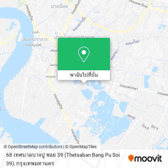 68 เทศบาลบางปู ซอย 39 (Thetsaban Bang Pu Soi 39) แผนที่