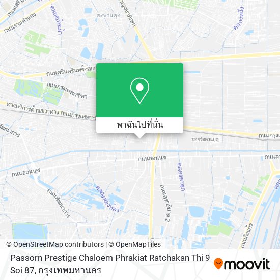 Passorn Prestige Chaloem Phrakiat Ratchakan Thi 9 Soi 87 แผนที่