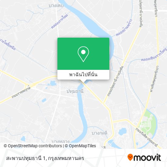 สะพานปทุมธานี 1 แผนที่