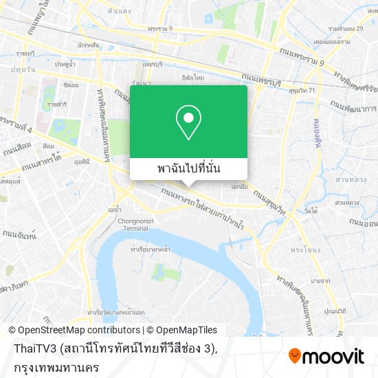 ThaiTV3 (สถานีโทรทัศน์ไทยทีวีสีช่อง 3) แผนที่
