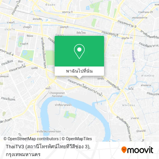 ThaiTV3 (สถานีโทรทัศน์ไทยทีวีสีช่อง 3) แผนที่