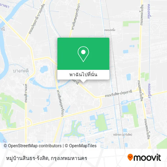 หมู่บ้านสินธร-รังสิต แผนที่
