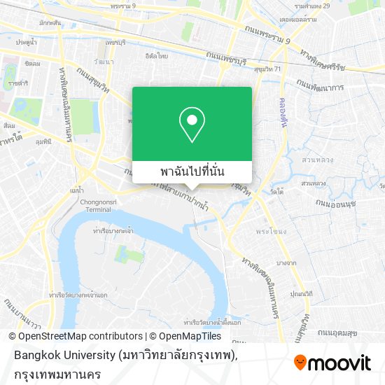 Bangkok University (มหาวิทยาลัยกรุงเทพ) แผนที่