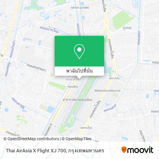 Thai AirAsia X Flight XJ 700 แผนที่