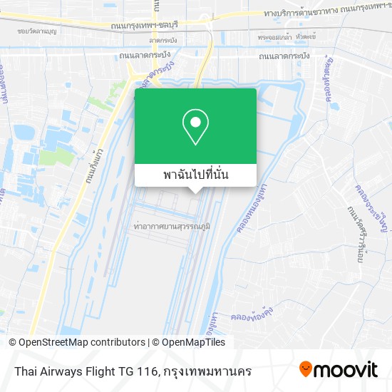 Thai Airways Flight TG 116 แผนที่