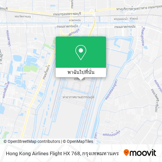 Hong Kong Airlines Flight HX 768 แผนที่