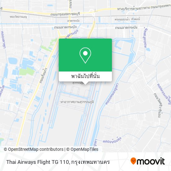 Thai Airways Flight TG 110 แผนที่