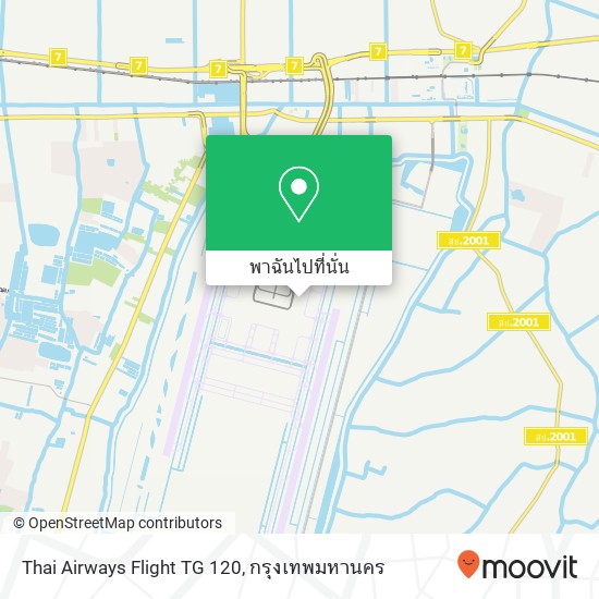 Thai Airways Flight TG 120 แผนที่