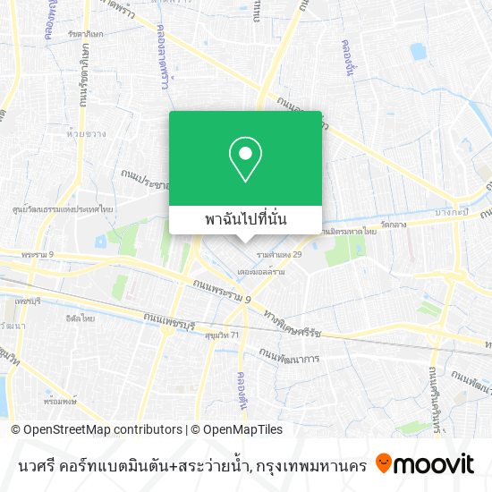 นวศรี คอร์ทแบตมินตัน+สระว่ายน้ำ แผนที่