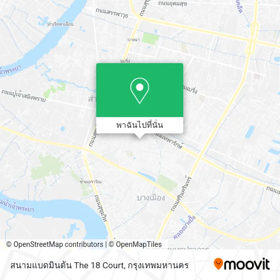 สนามแบดมินตัน The 18 Court แผนที่