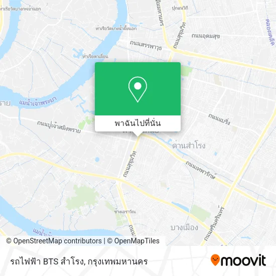 รถไฟฟ้า BTS สําโรง แผนที่