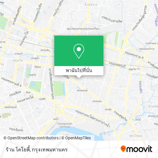 ร้าน โคโยตี้ แผนที่