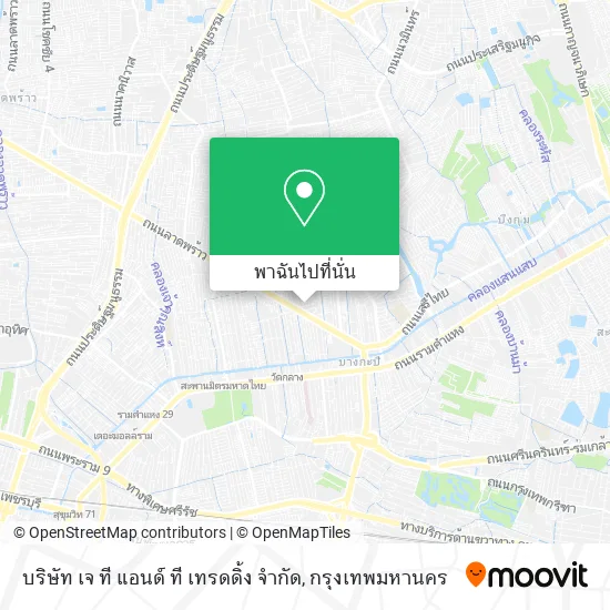 บริษัท เจ ที แอนด์ ที เทรดดิ้ง จำกัด แผนที่