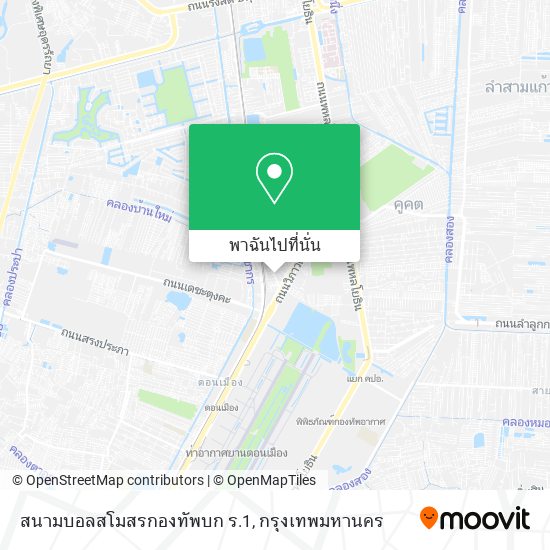 สนามบอลสโมสรกองทัพบก ร.1 แผนที่