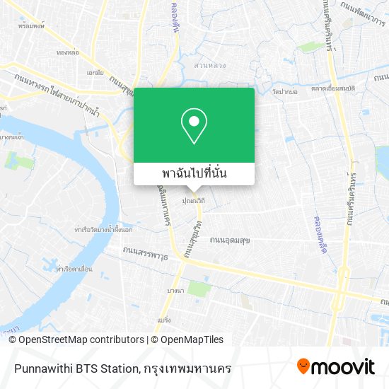 Punnawithi BTS Station แผนที่