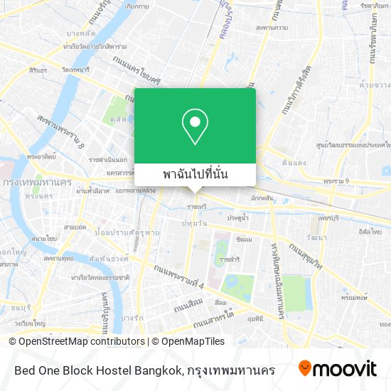 Bed One Block Hostel Bangkok แผนที่