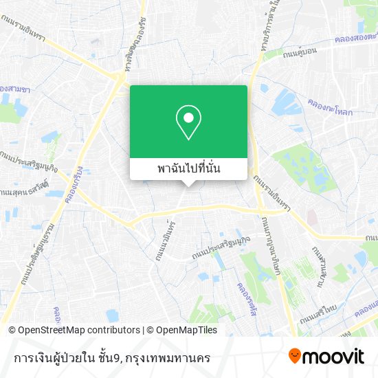 การเงินผู้ป่วยใน ชั้น9 แผนที่