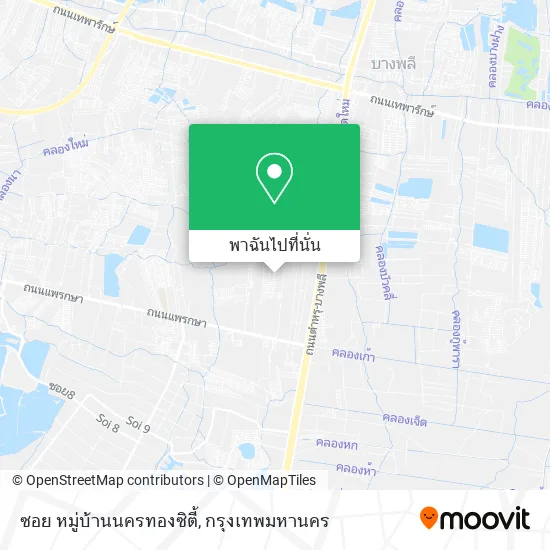 ซอย หมู่บ้านนครทองซิตี้ แผนที่