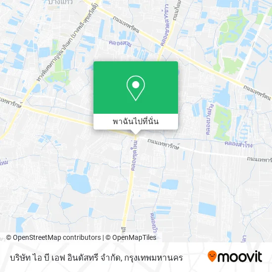 บริษัท ไอ บี เอฟ อินดัสทรี จํากัด แผนที่