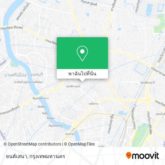ยนต์เสนา แผนที่