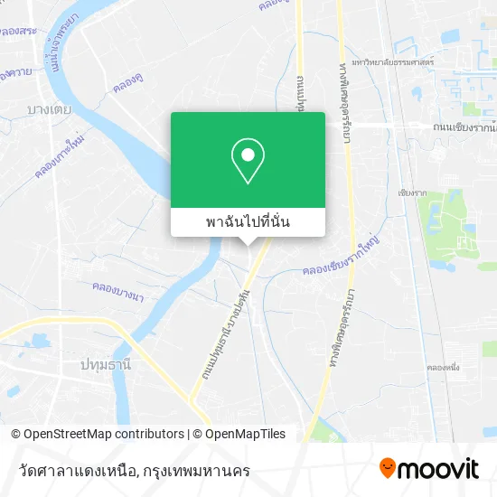 วัดศาลาแดงเหนือ แผนที่