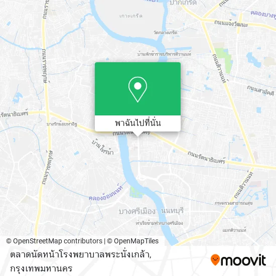 ตลาดนัดหน้าโรงพยาบาลพระนั่งเกล้า แผนที่