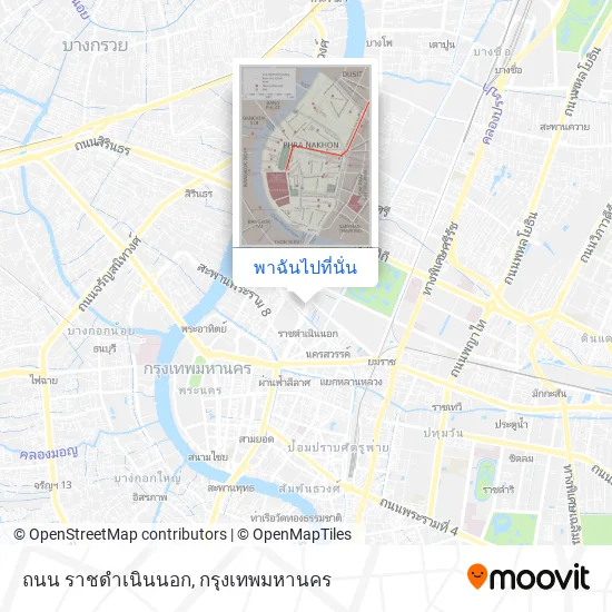 ถนน ราชดำเนินนอก แผนที่