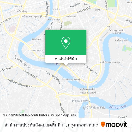 สำนักงานประกันสังคมเขตพื้นที่ 11 แผนที่