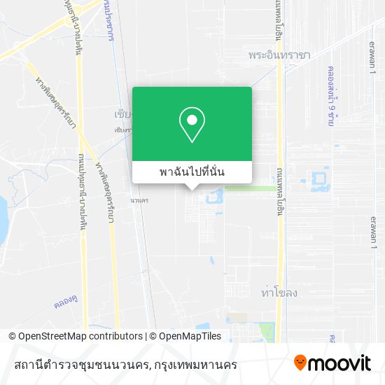 สถานีตำรวจชุมชนนวนคร แผนที่