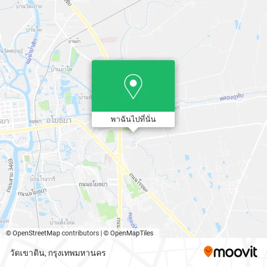 วัดเขาดิน แผนที่