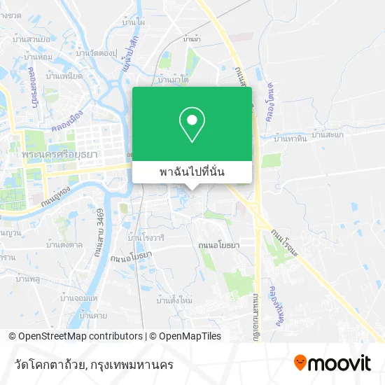 วัดโคกตาถ้วย แผนที่