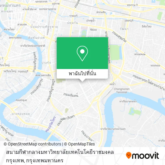 สนามกีฬากลางมหาวิทยาลัยเทคโนโคยีราชมงคลกรุงเทพ แผนที่