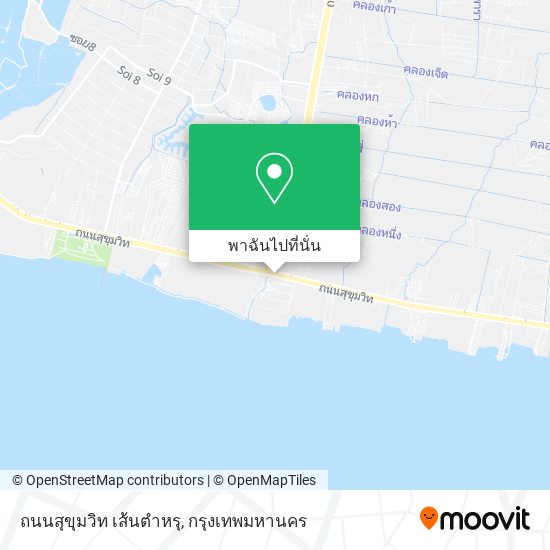 ถนนสุขุมวิท เส้นตําหรุ แผนที่